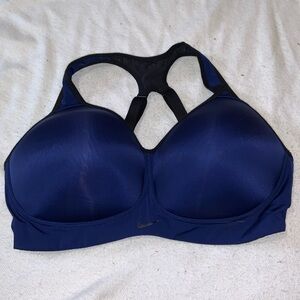 Nike Rival sports bra plus sized fit separate cups wire free 38DD navy blue